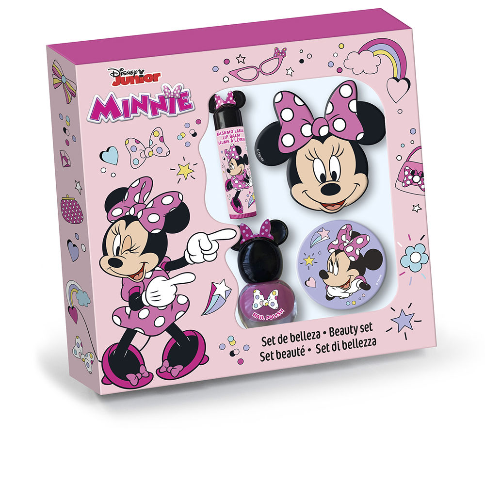 MINNIE BEAUTY MAKEUP CASE 4 pcs (nail polish + lipstick + mirror + nail file)