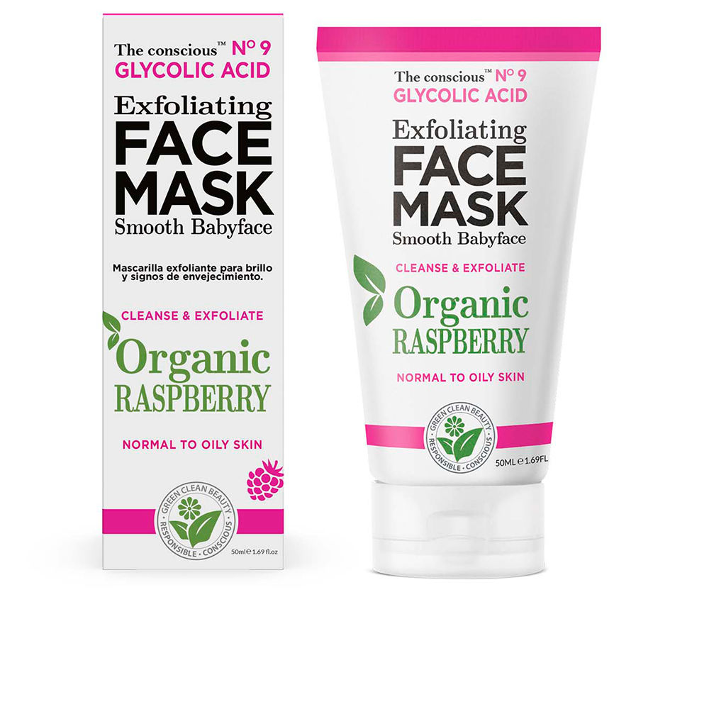 GLYCOLIC ACID exfoliating face mask organic raspberry