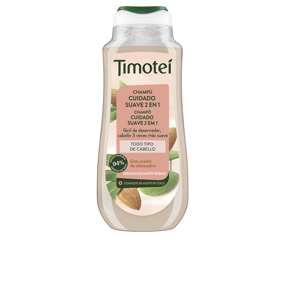 TIMOTEI Gentle Care 2-in-1 Shampoo with Almond and Coconut Oil for All Hair Types