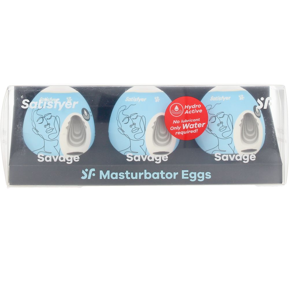 SATISFYER SAVAGE MASTURBATING EGGS 3-PIECE SET (3 egg vibrators)
