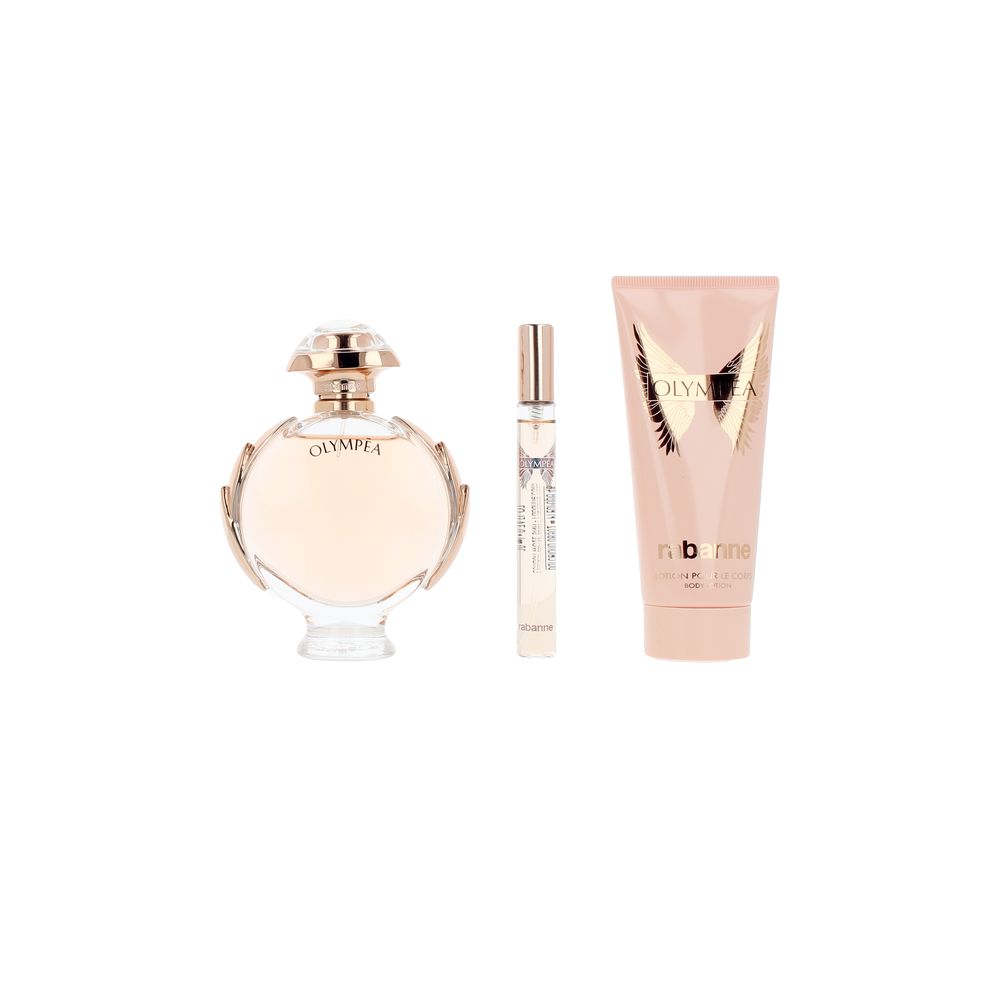 OLYMPÉA CASE 3 pcs (Eau de Parfum spray 80 ml + Body Lotion 100 ml + Eau de Parfum spray 10 ml)