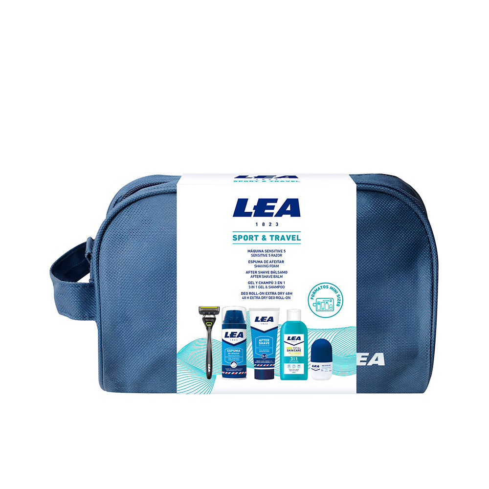 SPORT & TRAVEL CASE 6 pc (Sensitive 5 Machine + Shaving Foam 100 ml + After Shave Balm 75 ml + Gel & Shampoo 3 in 1 + Intense Freshness 100 ml + Deo Roll on Men Extra Dry 20 ml)
