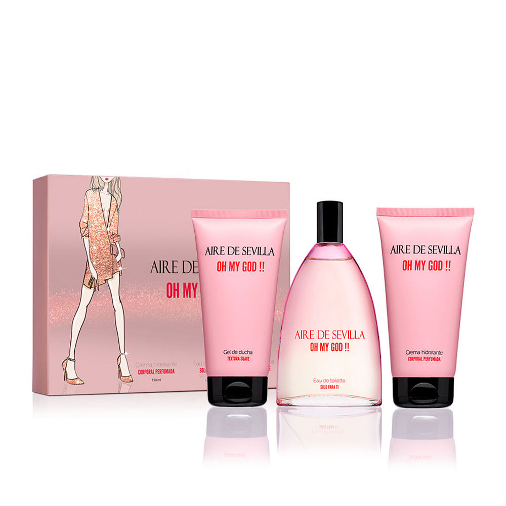AIRE DE SEVILLA OH MY GOD set (Eau de Toilette Spray 150 ml + Body Lotion 150 ml + Shower Gel 150 ml)