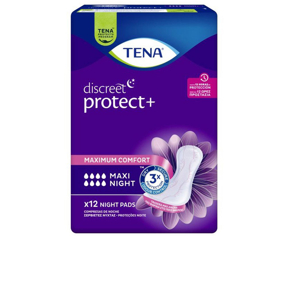 DISCREET maxi night incontinence pads 12 units