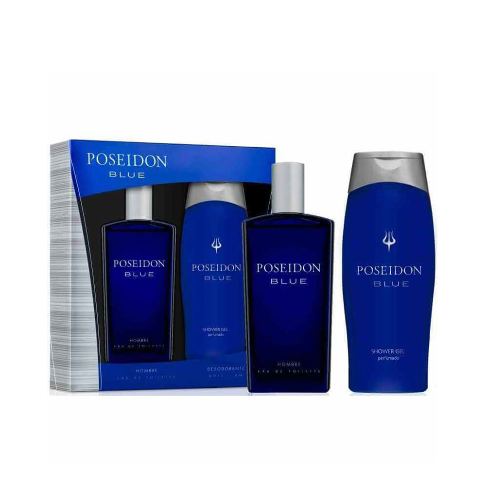 POSEIDON BLUE CASE 2 pcs (Eau de Toilette spray 100 ml + shower gel 250 ml)