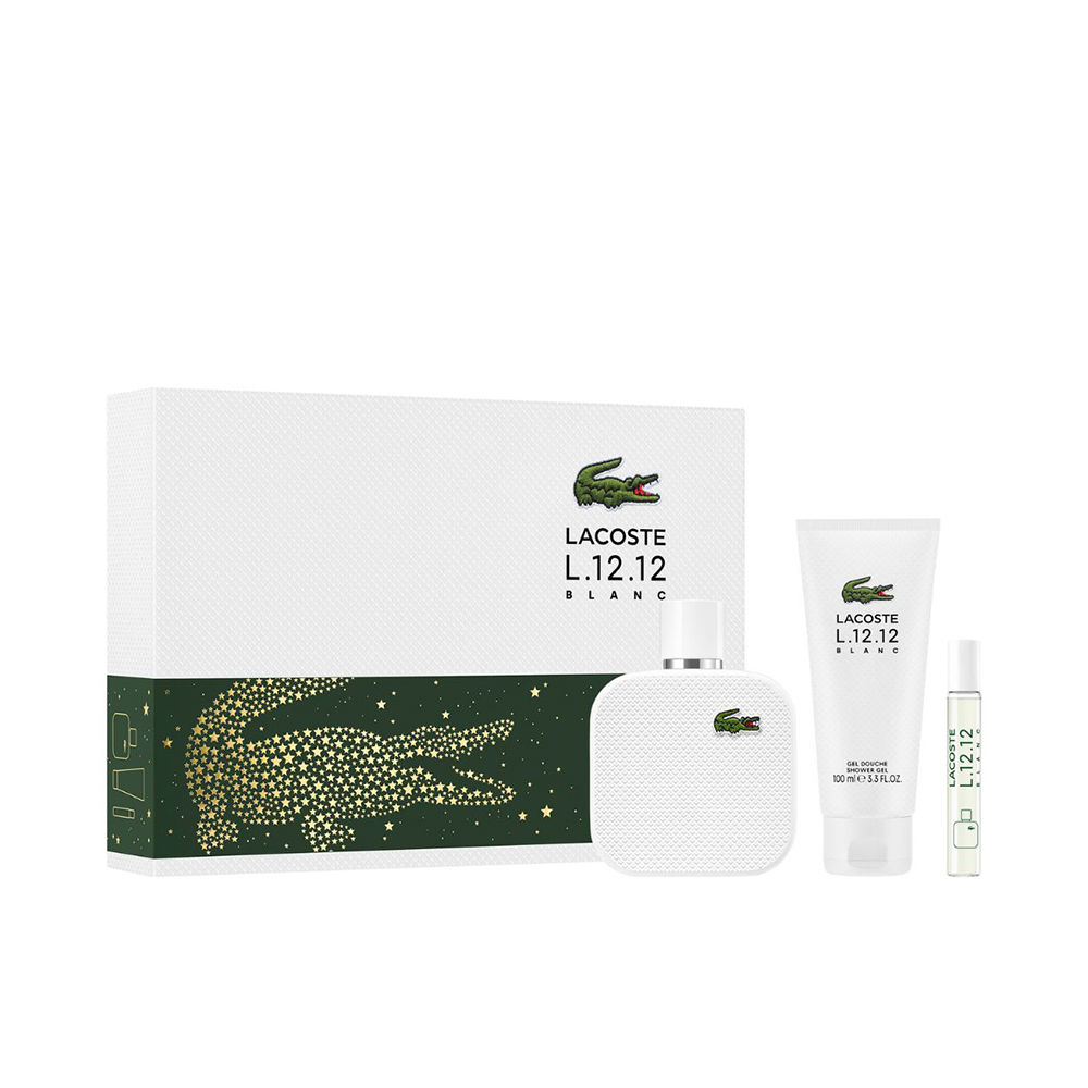 LACOSTE L.12.12 WHITE CASE 3 pcs (Eau de Toilette spray 100 ml + Shower Gel 100 ml + Eau de Toilette spray 7.5 ml)