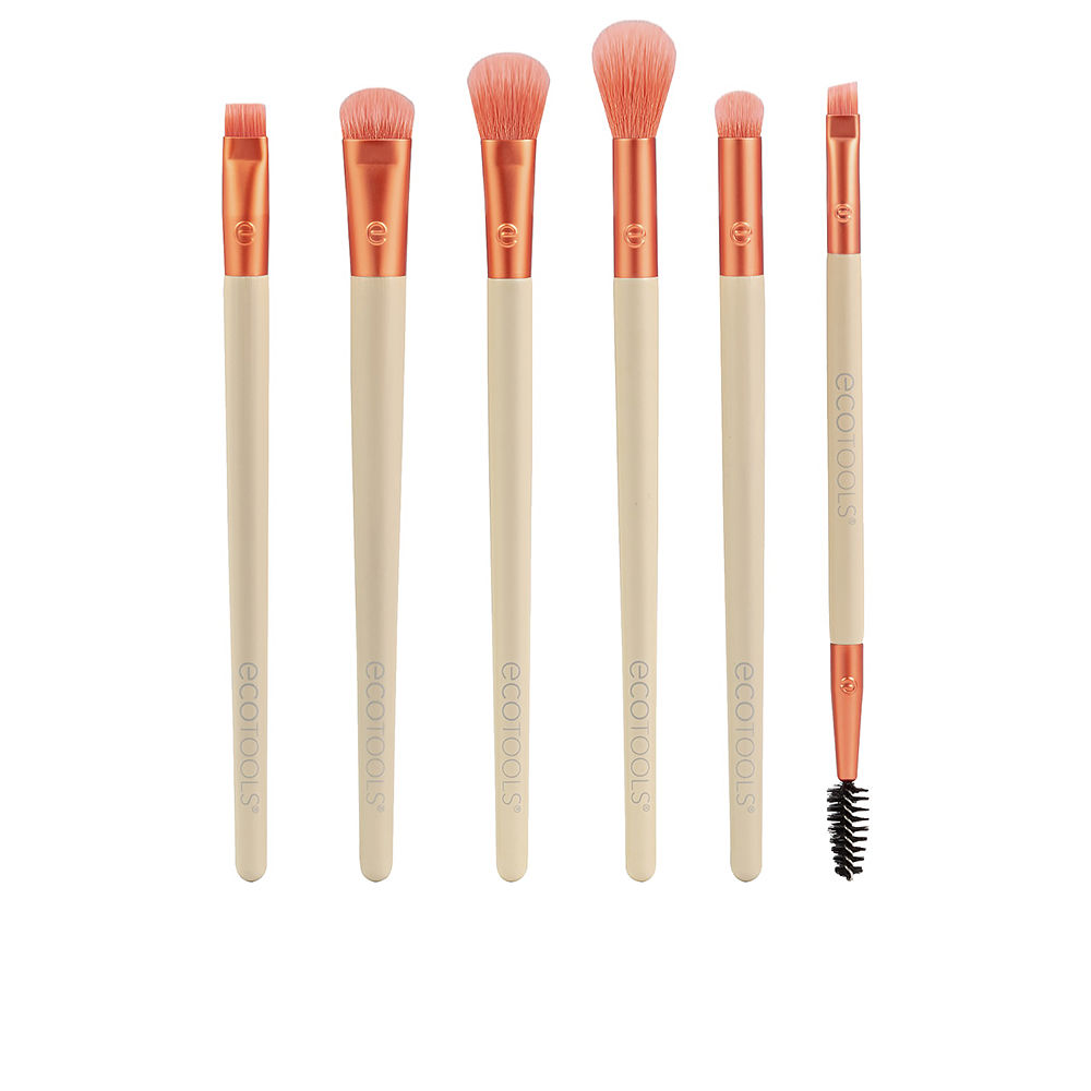 ELEMENTS FIRE FIERY EYES set (Flat liner brush + Crease brush + Blending brush + Fluffy blending brush + Precision blend brush + Brow duo brush)