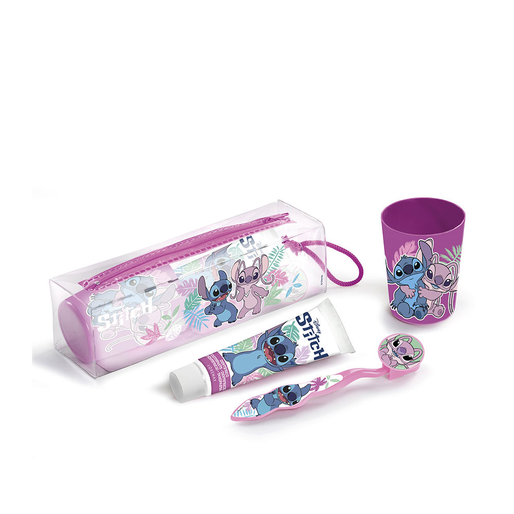 STITCH DENTAL ESTUCHE (dentífrico 75 ml + cepillo dental + vaso + neceser)