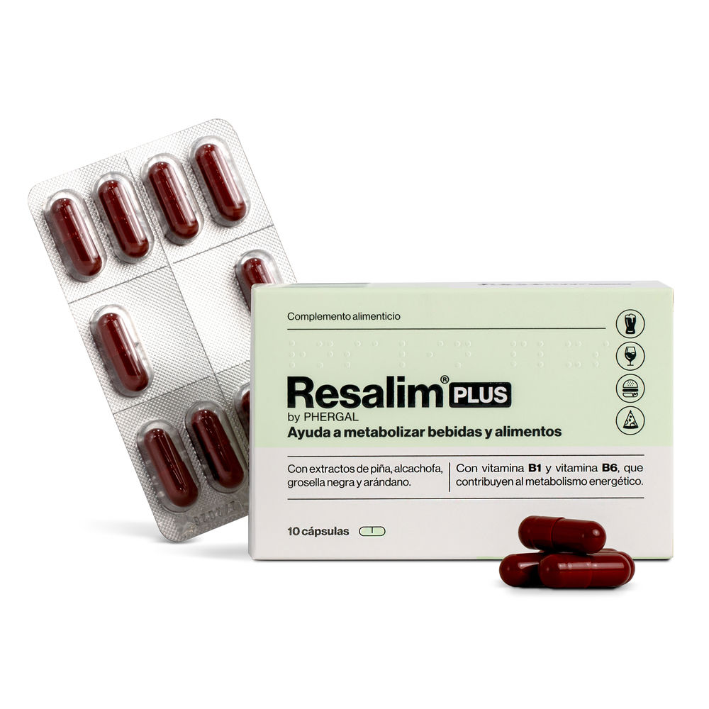 RESALIM PLUS food supplement metabolizer for drinks and food, 10 capsules