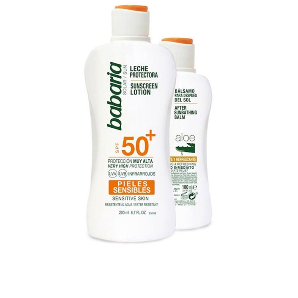 SOLAR PIEL SENSIBLE SPF50+ LECHE set (Protective milk SPF50+ 200 ml + Aftersun 100 ml)