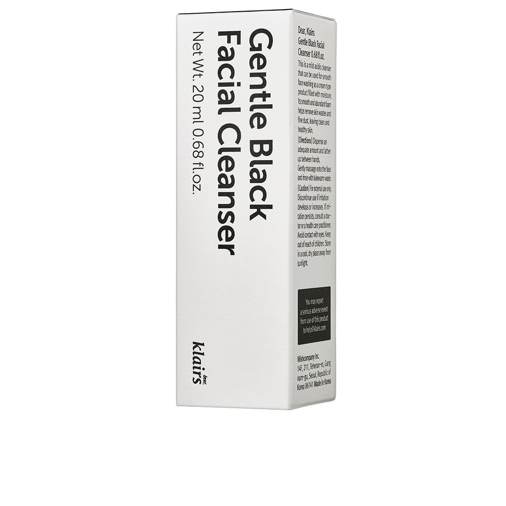 GENTLE BLACK facial cleanser