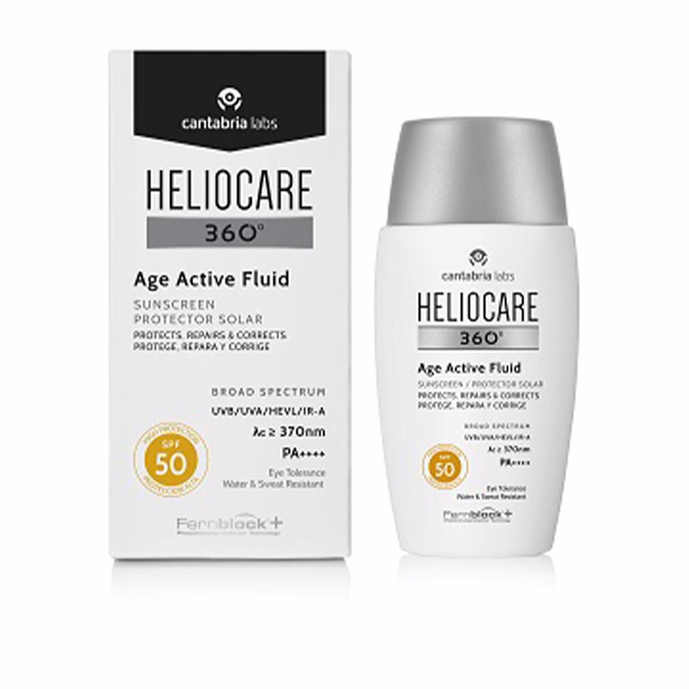 HELIOCARE 360° fluid sunscreen prevents and corrects signs of photoaging SPF50