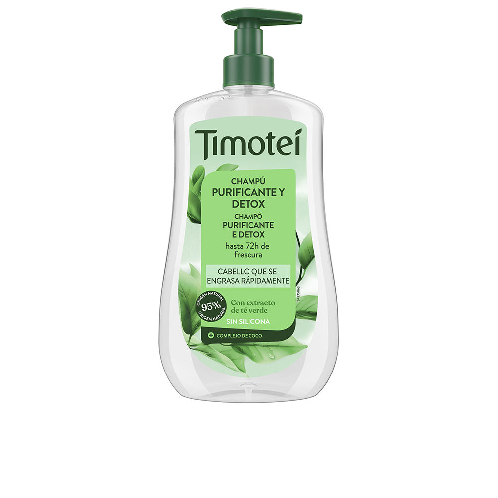 TIMOTEI purifying and detoxifying shampoo with green tea extract for oily hair