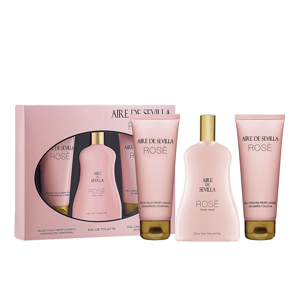 AIR DE SEVILLE ROSÈ LOT 3 pcs (Eau de toilette spray 100 ml + scented cream gel 100 ml + body lotion 100 ml)