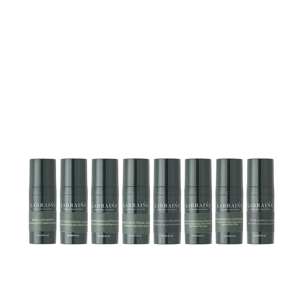 ACNE-AFFECTED SKIN ESTUCHE (Agua micelar 10 ml + Gel limpiador facial 10 ml + Mascarilla peeling 10 ml + Limpiador facial aceite-leche 10 ml + Crema 10 ml + Sérum 10 ml + Crema 10 ml + Sérum 10 ml)