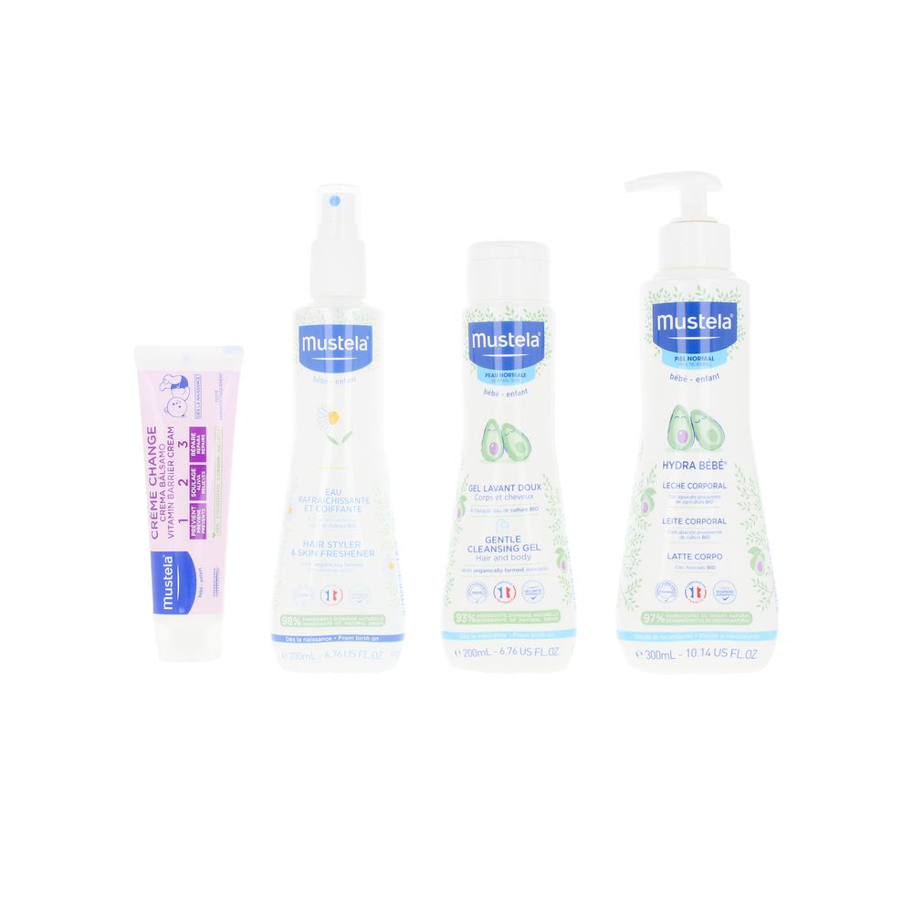 BABY-BOY JUNGLE TOILETRY BAG CASE 5 pcs (Hydra Baby Body Lotion with Organic Avocado 300 ml + Gentle Bath Gel with Organic Avocado 200 ml + Styling Water 200 ml + 1-2-3 Diaper Changing Balm Cream 50 ml + 1 Unit Toiletry Bag)