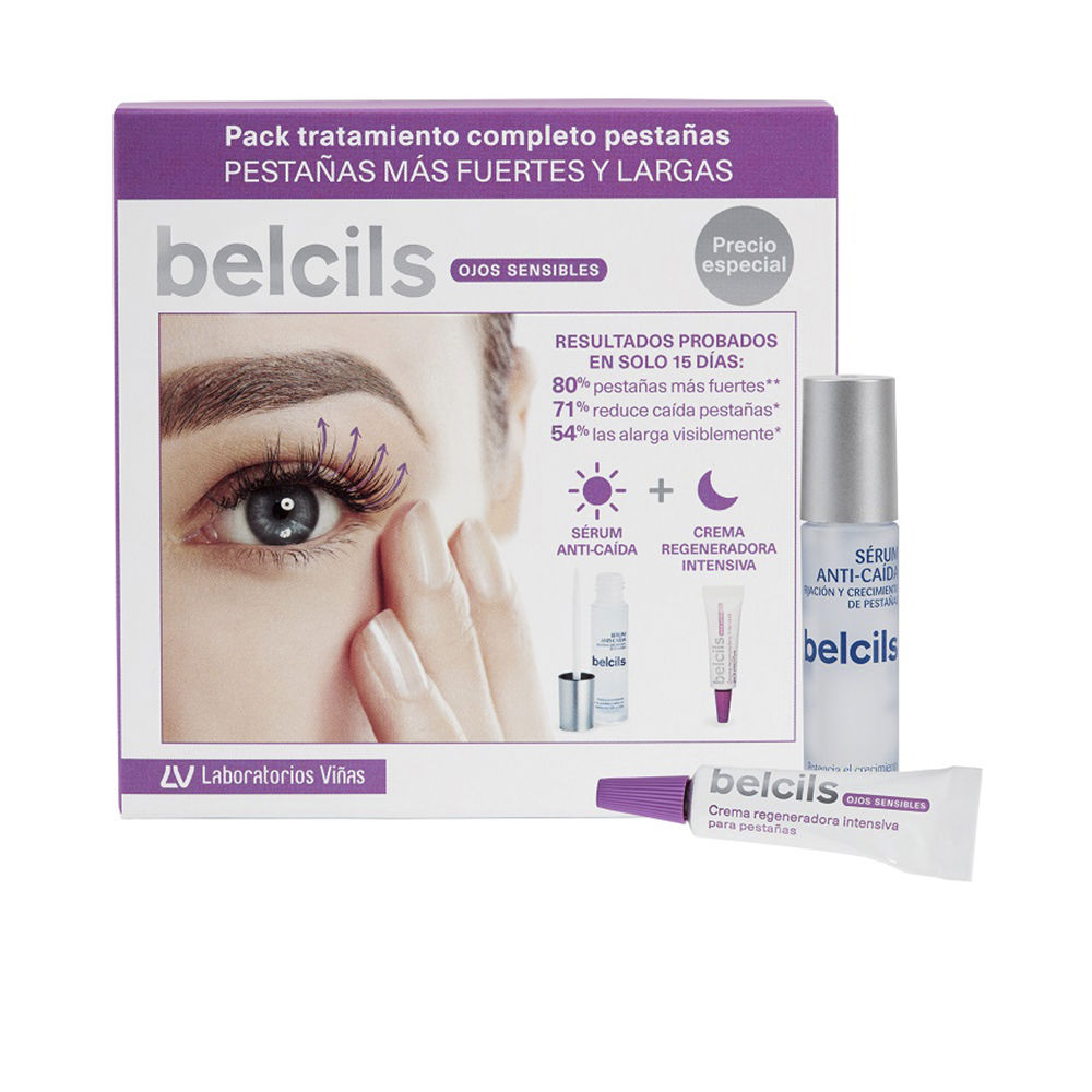 BELCILS COMPLETE EYELASH TREATMENT CASE 2 pcs (Anti-hair loss serum 3 ml + Intensive regenerating cream 4 ml)