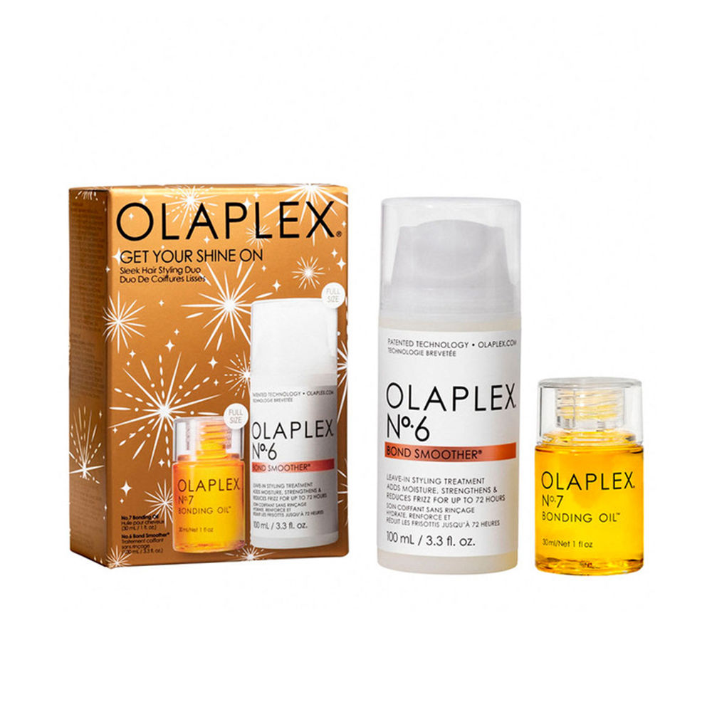 GET YOUR SHINE ON CASE 2 pcs (Olaplex Nº6 Bond Smoother 100 ml + Olaplex Nº7 Bonding Oil 30 ml)