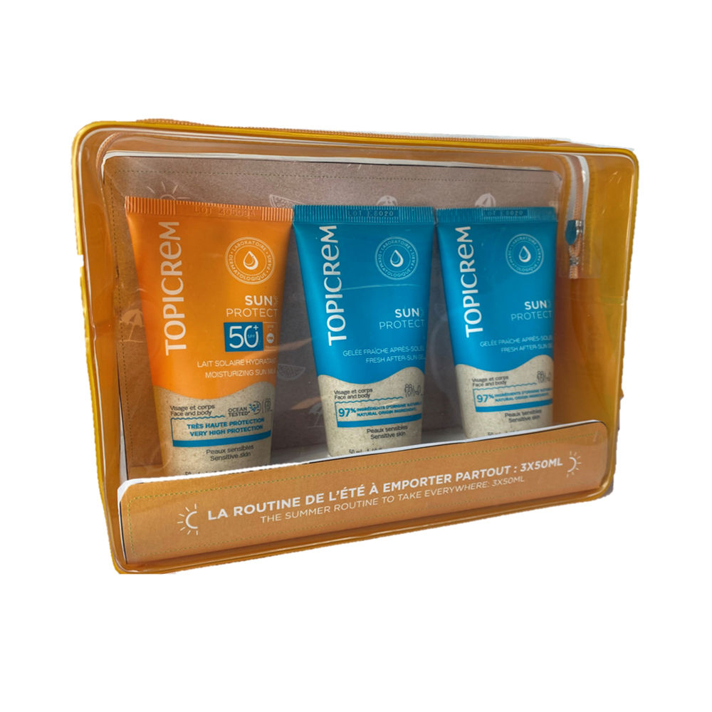 SUN PROTECT SPF50+ CASE 3 pcs (Sunscreen SPF50 50 ml + Aftersun 50 ml + Shower gel 50 ml)