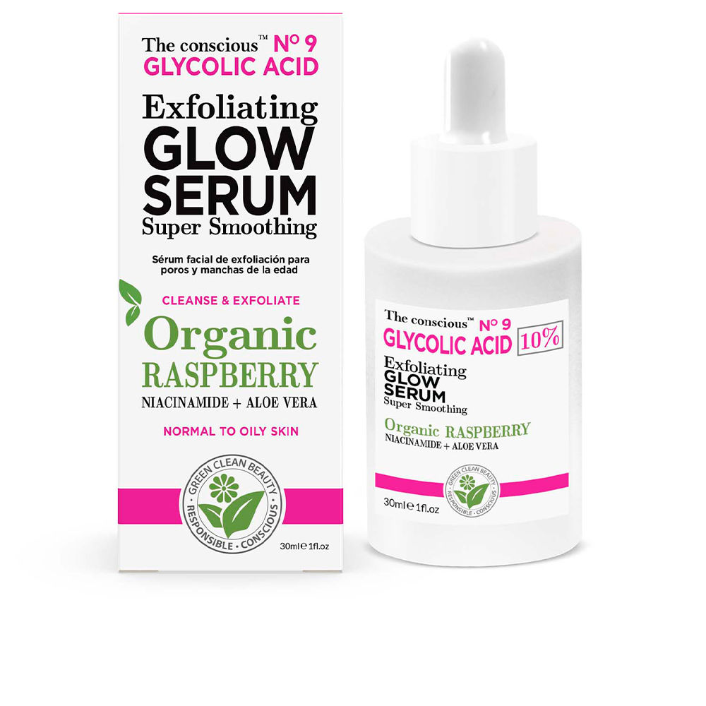 GLYCOLIC ACID exfoliating glow serum organic raspberry