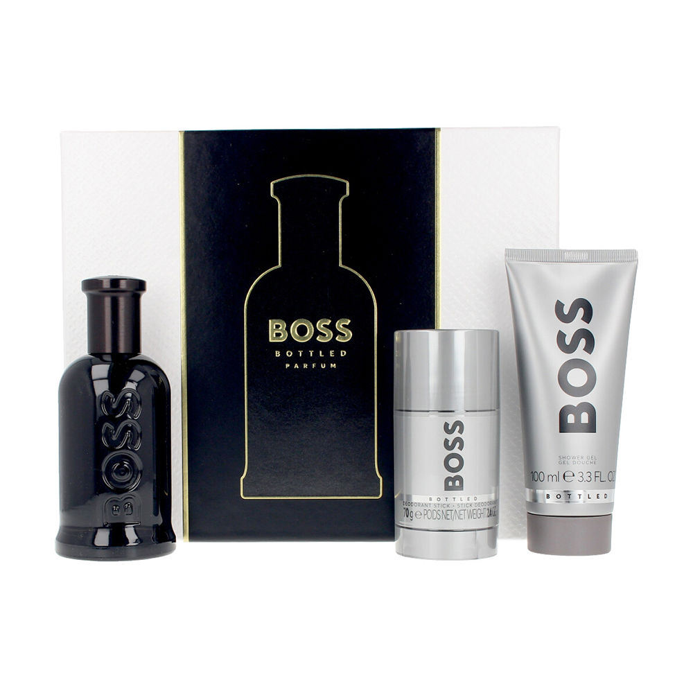 BOSS BOTTLED PARFUM CASE 2 pcs (Eau de Parfum spray 100 ml + deodorant stick 75 ml + shower gel 100 ml)