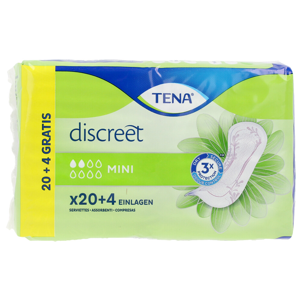 DISCREET mini incontinence pads 24 units