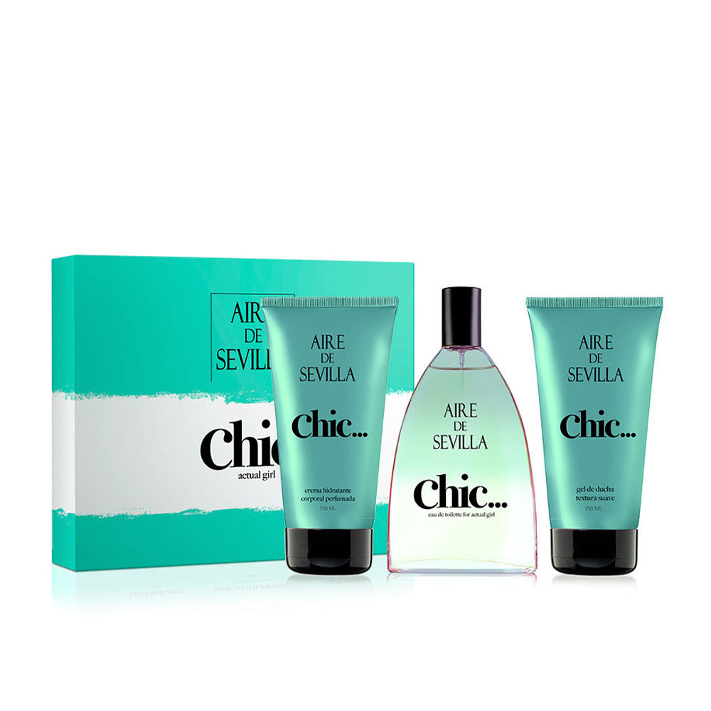 AIR OF SEVILLE CHIC... CASE 3 pcs (Eau de Toilette spray 150 ml + Moisturizing cream 150 ml + Shower gel 150 ml)