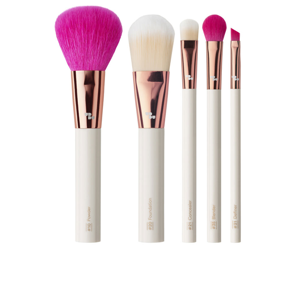 FAMOUS FIVE EYE AND FACE BRUSHES LOT (Foundation Brush + Powder Brush + Concealer Brush + Eye Shadow Brush + Eyeliner Brush)